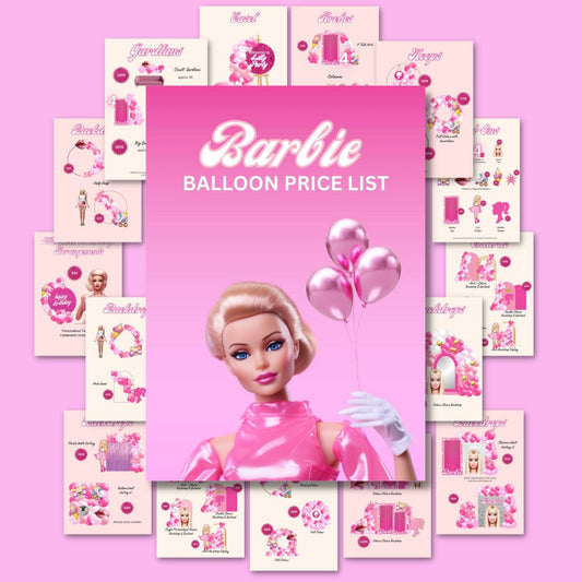 BARBIE Balloon Menu Templates