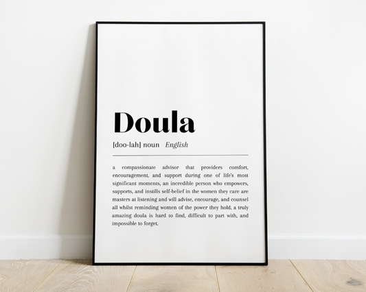 DOULA Definition Printable Wall Art