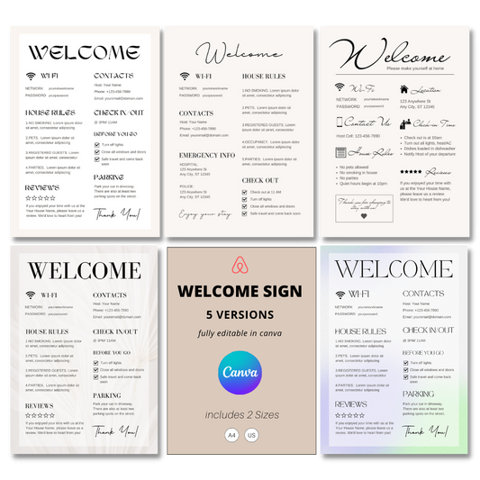 Airbnb Welcome Sign