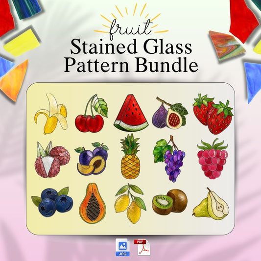 Fruit Stained Glass Pattern Bundle