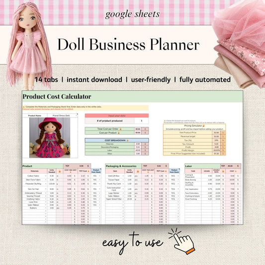 Doll Making Business Planner
