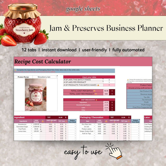 Jam & Preserves Business Planner