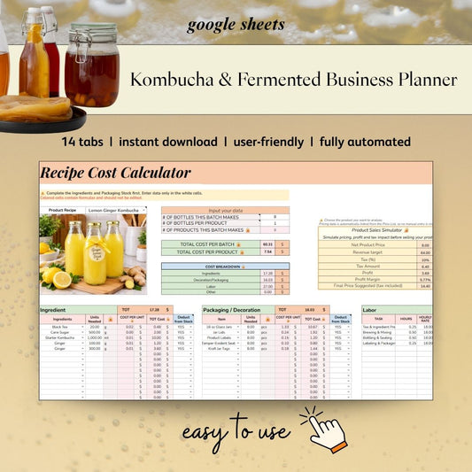 Kombucha & Fermented Food Business Planner