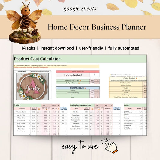 Home Decor Business Planner