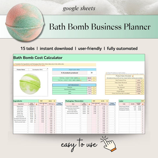 Bath Bomb Business Planner