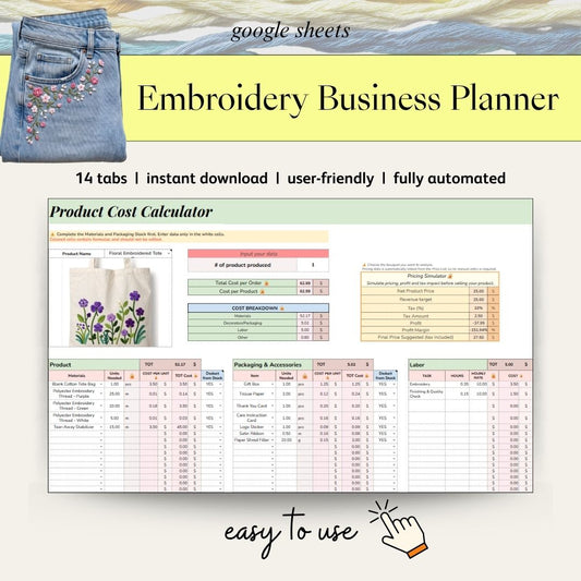 Embroidery Business Planner