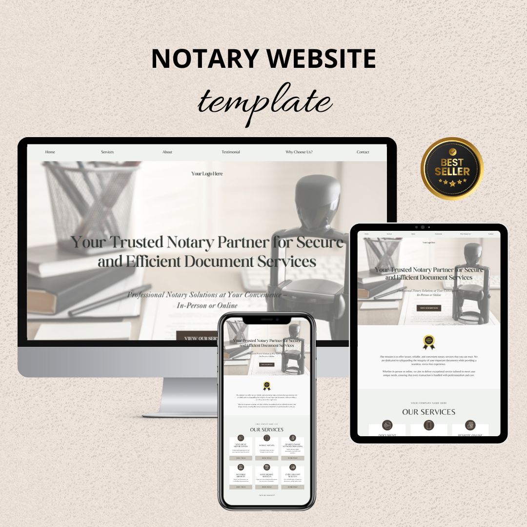 NOTARY Website Template Site Vee