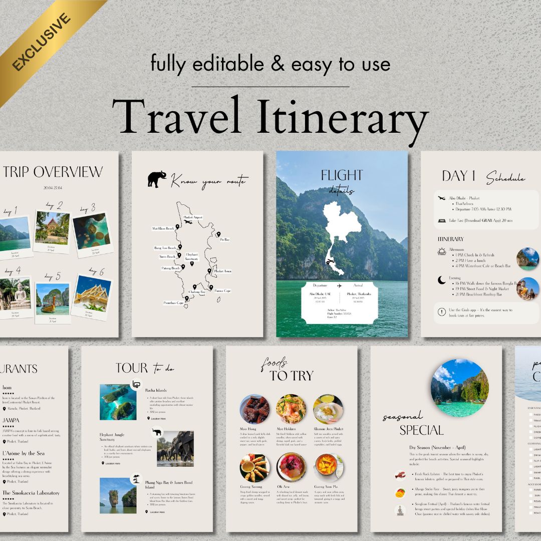 Travel Itinerary Templates – Site Vee