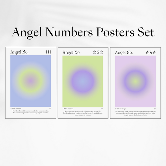 3 Angel Numbers Printable Wall Art